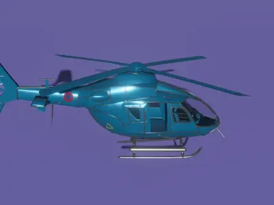 Chopper helicopter 3D model