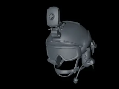 Soldier Helmet bulletproof 3D model Low-poly 3D model