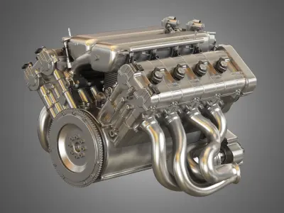 RGT8 RUF - V8 Engine 3D model