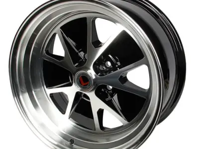 Legendary Wheel Co Styled Alloy Wheel BlackMachined 1965-1973 3D model