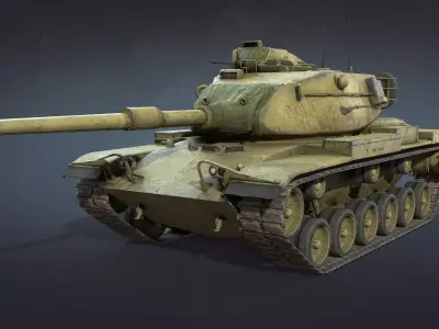 M60A1 Tank Low-Poly Low-poly 3D model