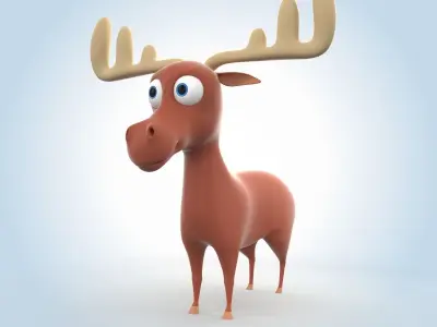 Male Moose 3D model