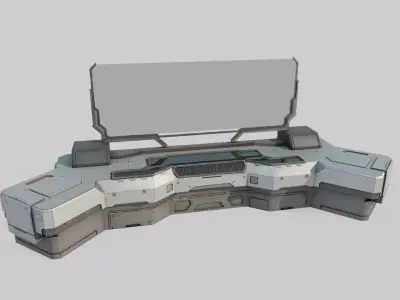 Future Science Fiction Computer Console 3D model