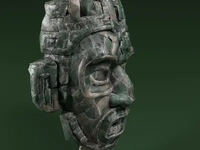 Maya Ceremonial Masks Pack Low-poly 3D model