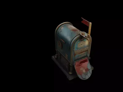 Steampunk Vintage Mailbox 3D model