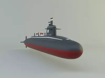 Andrew Jackson SSBN 619 military submarine model 3D model