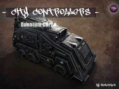 City Controllers - Quantum Cargo - PBR lowpoly Low-poly 3D model
