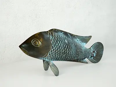 Asian Koi Sculpture 3D model