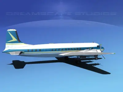 Douglas DC-7B Corporate 3 3D model