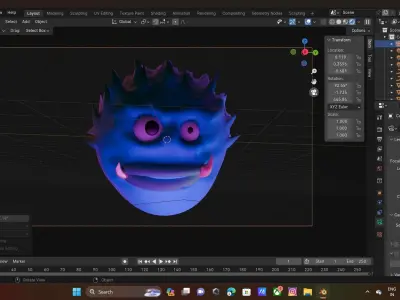 puffer fish poison Low-poly 3D model