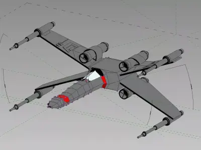 Revit X-Wing Elevate Your Designs with Interactive Wing Control Low-poly 3D model