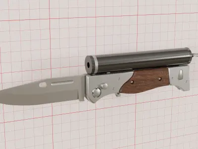 Shooting knife Low-poly 3D model