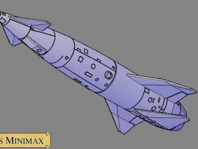 Avro Blue Steel Vulcan variant for single display 3D print model