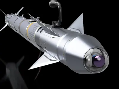 AIM-9X Sidewinder Simplified-Extreme Detail - 3D Print Ready 3D print model