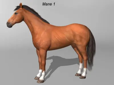 Horse Brown 3D model get