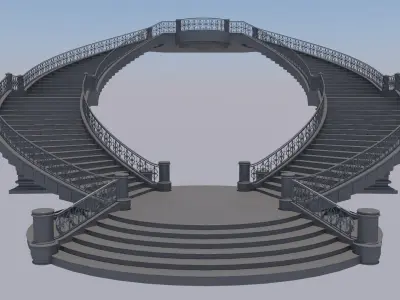 palace staircase 3D model buy