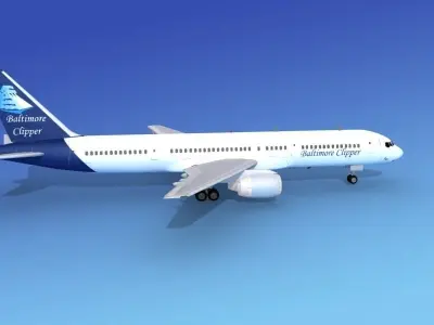 Boeing 757-200 Baltimore Clipper 3D model