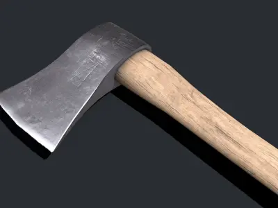 Lumberjack Axe Low-poly PBR Free low-poly 3D model