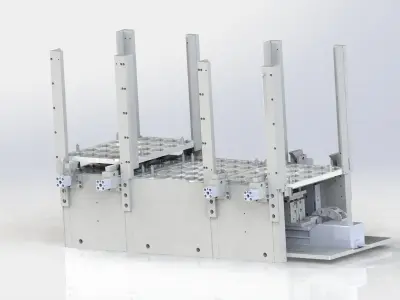 Automatic tray stacking feeding machine 3D model