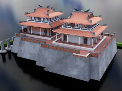 Taiwan Historic site Chihkan Tower 3D model