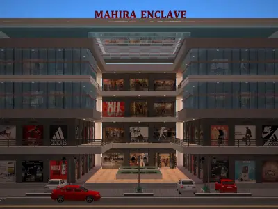 Commercial Building Elevation Model 3D model