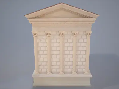Roman Temple Low-poly 3D model
