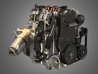 S60 T6  Drive - E 4 Cylinder Turbocharged Diesel Engine 3D model