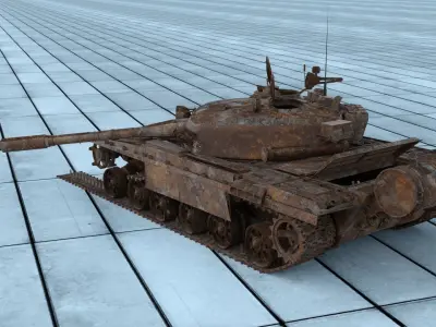 T72 wreck 3D model