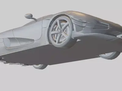 Hypercar Super Sports Car Low-poly 3D model