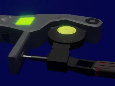 Sci fi bow Low-poly 3D model