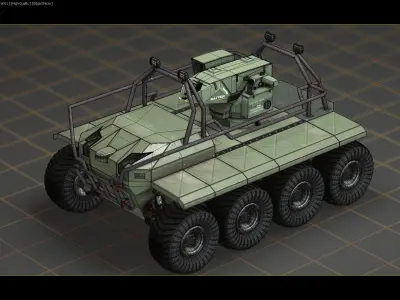 UGV with automatic Natter Turret 3D model