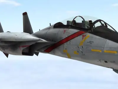 Fighter Jet Flying In Sky Plane V10 Low Poly 3D Model Low-poly 3D model