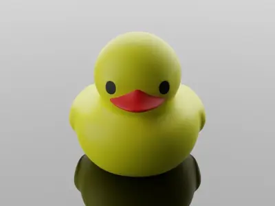 Rubber duck Low-poly 3D model