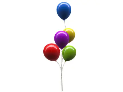 round balloons 04 3D model