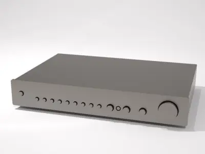 Amp stereo hi fi Low-poly 3D model