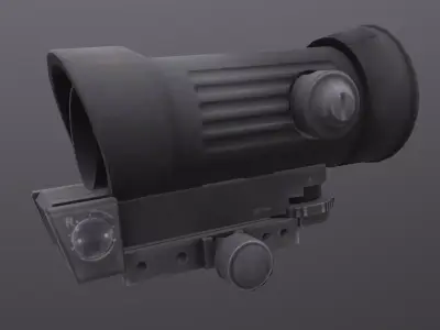 Rifle Scope Elcan M145 Low-poly 3D model
