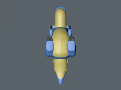 Bluey Velociwaptor Toy Low-poly 3D model