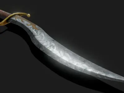 Cursed Blade Low-poly 3D model