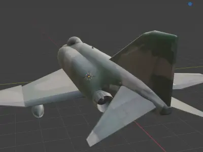 jet f4 Low-poly 3D model