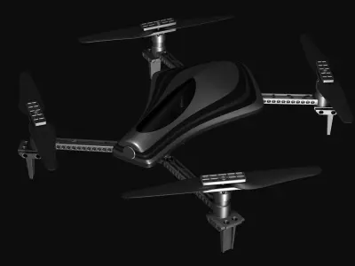 Quadcopter drone v1 3D model