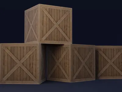 Crate Simple Free low-poly 3D model