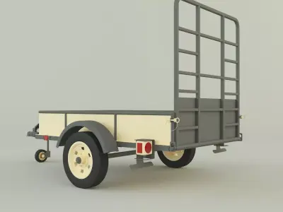 car trailer model 72 3D model