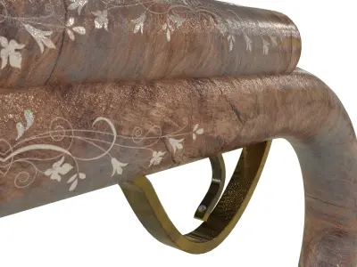 Pirates Gun Free low-poly 3D model