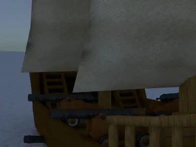 Pirate boat 3D model