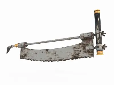 Wasteland style weapon saw blade 3D model