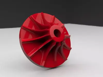 3D printable compressor wheel 3D model