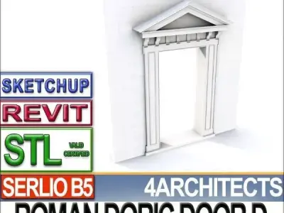 Renaissance Doric Door D Revit STL Printable 3D print model