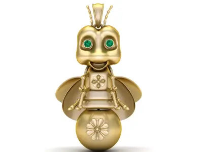 Fish Freshwater Pearl Pendant 3D print model