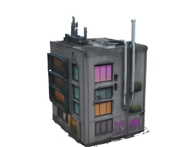 megabuilding city17 distopian scifi cyberpunk house arch 3D model