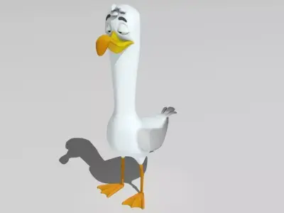Goofy seagull 3D model